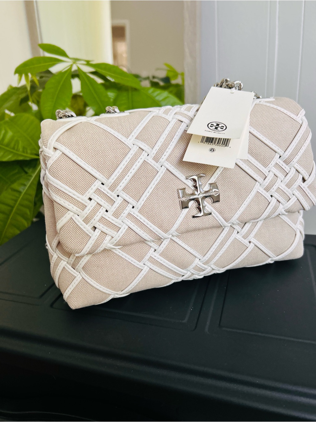 Tory Burch Kira Woven Canvas Convertible Shoulder Crossbody Bag. Nwt $699